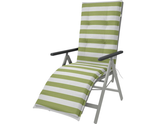 Záhradné kreslo s pruhovaným vzorom a nastaviteľným operadlom