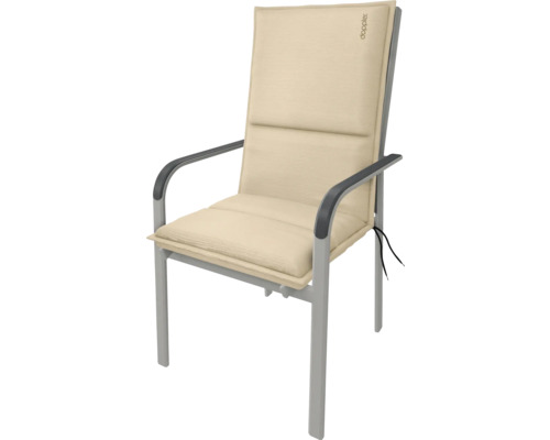 Záhradná stolička so svetlobéžovým sedákom a operadlom od Doppler