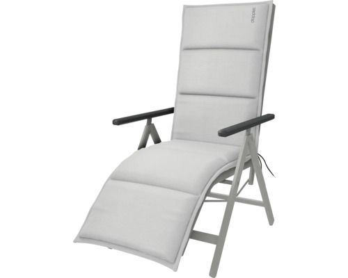 Záhradné ležadlo s polstrovaním a podrúčkami