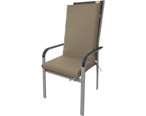 Záhradná stolička s podrúčkami a vysokým operadlom a sedákom