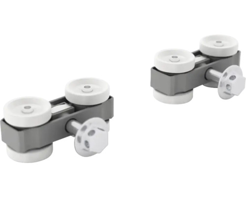 Dve posuvné dverové rolky na montáž