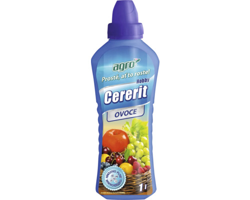 Hnojivo na ovocie kvapalné Agro Cererit Hobby Ovocie 1 l Cererit tekuté hnojivo na ovocie v jednolitrovej fľaši
