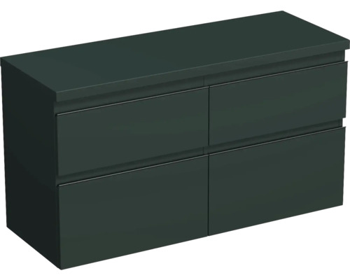 Skrinka pod umývadlo Jungborn TRENTA šalviovo zelená matná 116,7 x 64,6 x 44,5 cm Skrinka pod umývadlo so štyrmi zásuvkami