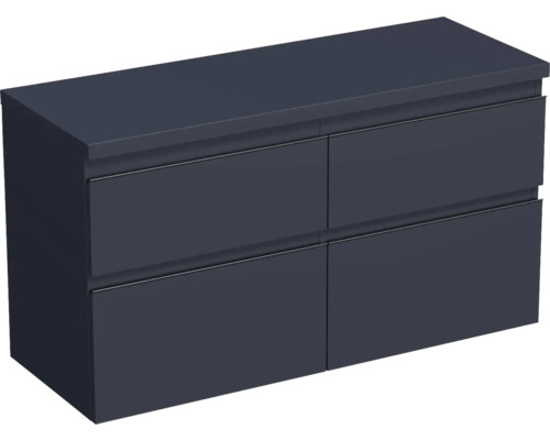 Skrinka pod umývadlo Jungborn TRENTA modrá marino matná 116,7 x 64,6 x 44,5 cm Skrinka pod umývadlo so štyrmi zásuvkami do kúpeľne