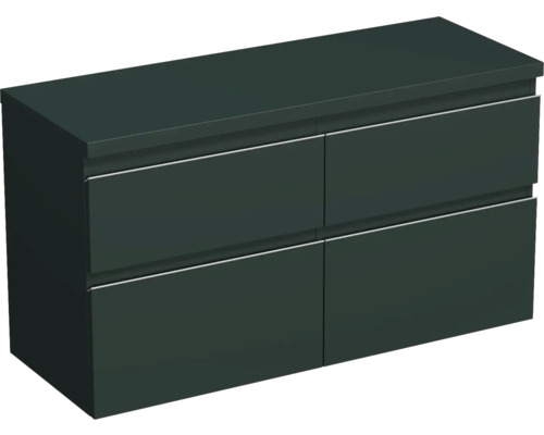 Skrinka pod umývadlo Jungborn TRENTA šalviovo zelená matná 116,7 x 64,6 x 44,5 cm Skrinka pod umývadlo so štyrmi zásuvkami do kúpeľne