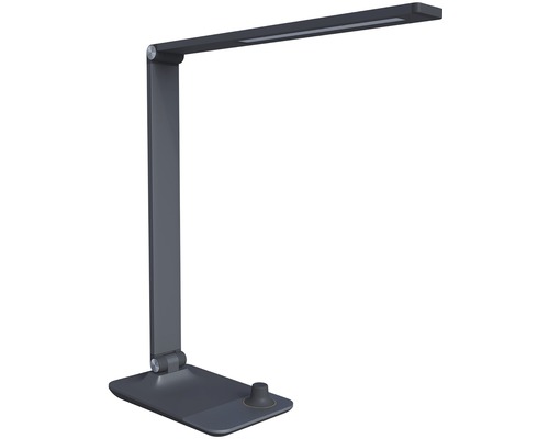 LED stolová lampa Panlux Master 10 W 500 lm 3000-5000 K s integrovanou bezdrôtovou nabíjačkou 5 V/1A, sivá Stolná lampa s LED osvetlením