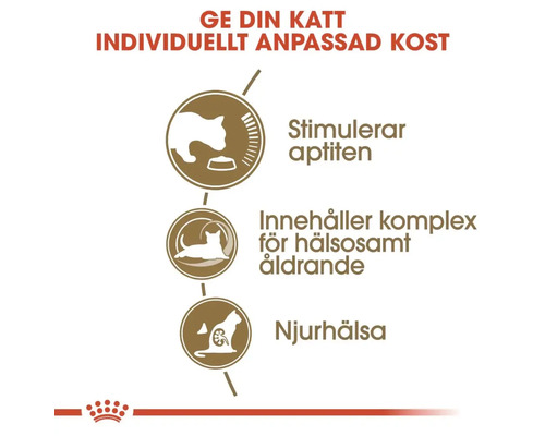 Výhody krmiva pre mačky: Stimuluje chuť do jedla, obsahuje komplex pre zdravé starnutie, zdravie obličiek