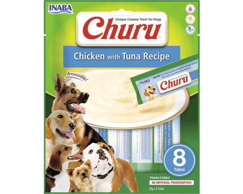 Maškrty pre psov Churu Dog Rolls kura, tuniak 160 g