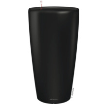 Čierny kvetináč s ukazovateľom hladiny vody