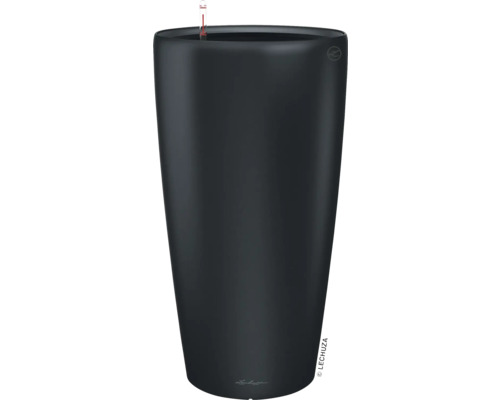 Vysoký, štíhly plastový kvetináč so zavlažovacím systémom