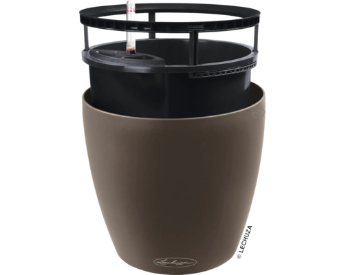 Kvetináč so zavlažovacím systémom a ukazovateľom hladiny vody