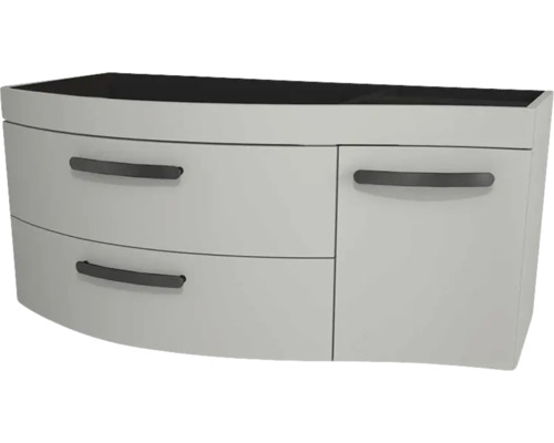 Kúpeľňová skrinka pod umývadlo Devo Vena 2.0 ľavá sivá 110 x 50 x 42 cm VE2-SU1D2SL-1-F76L09 Skrinka pod umývadlo s dvoma zásuvkami a jednými dvierkami