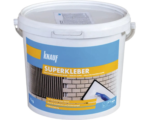 Disperzné lepidlo na obklady KNAUF Superkleber D1TE 7 kg Lepidlo na obklady Knauf Superkleber vo vedre, 7 kilogramov