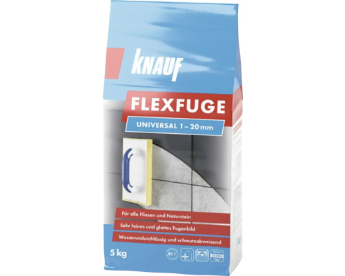 Škárovacia hmota KNAUF Flexfuge Zementgrau, 5 kg, cementovo sivá