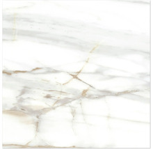 Dlažba Obklad imitácia mramoru LUCCA Bianco Gold lesklá 60x60 cm