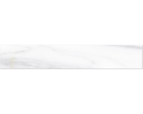Sokel imitácia mramoru Lucca Bianco Gold 60 x 10 cm Keramická dlaždica so vzhľadom mramoru