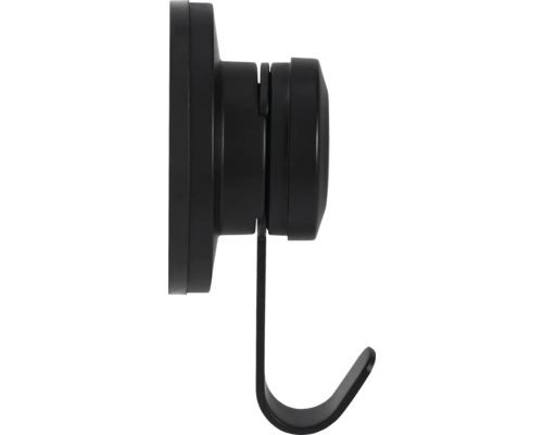 Čierny nástenný hák na montáž na stenu