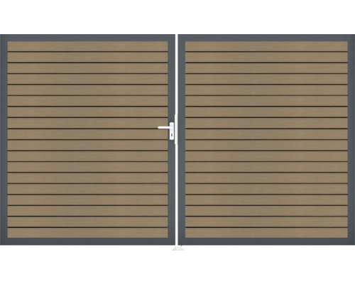 Dvojitá brána z dreva a kovu do záhrady