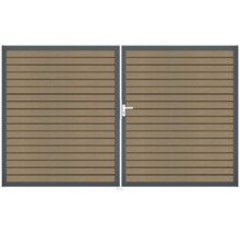 Dvojitá brána z dreva a kovu