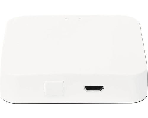 Biely Smart Home Hub s Micro USB pripojením
