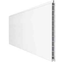 Biele plastové pero a drážka v priereze