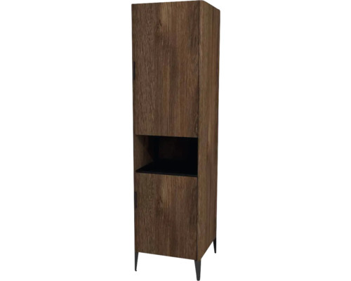 Kúpeľňová skrinka vysoká Devo Lotos pravá bronzová 50 x 190 x 53 cm LF-SZS2D+OTPR50-F115 Vysoká skrinka s dvierkami a otvorenou priehradkou