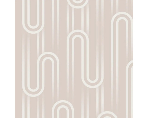 Vliesová tapeta 118617 Envy Geometrické Retro ružová Tapeta s geometrickým vzorom z čiar a oblúkov