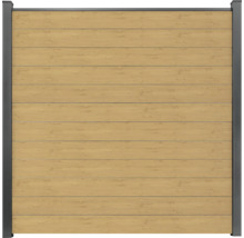 Drevený plot s vodorovnými doskami a rámom