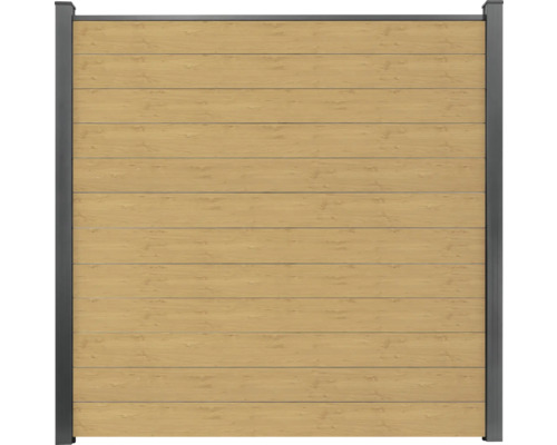 Drevený plot s vodorovnými doskami a rámom