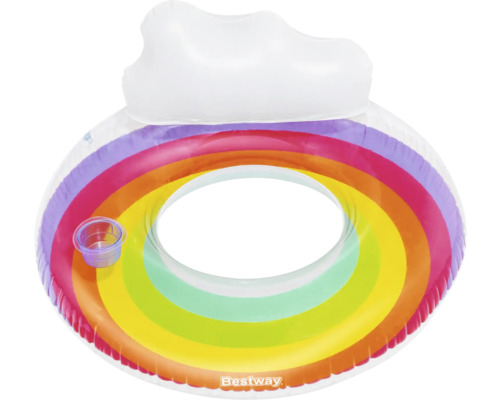 Nafukovací plavecký kruh Bestway® Rainbow Dreams™ s opierkou hlavy
