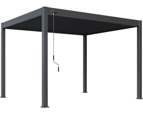 Pergola bioklimatická Rojaplast Intro Neo 360 x 300 x 255 cm voľne stojaca antracit