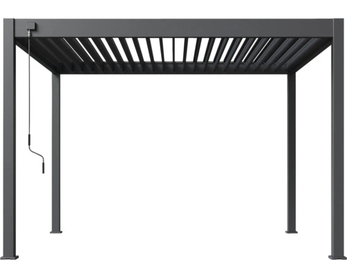 Voľne stojaca pergola s lamelovou strechou a ovládaním kľukou