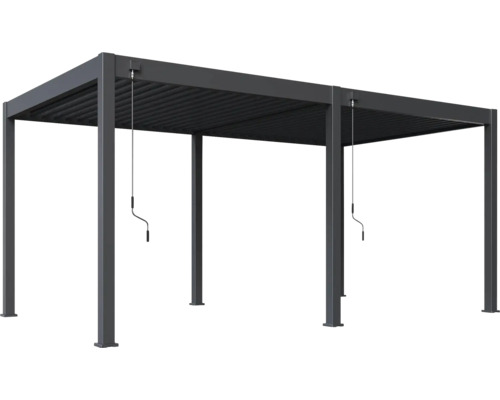 Pergola bioklimatická Rojaplast Intro Neo 530 x 300 x 255 cm voľne stojaca antracit