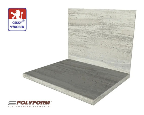 Kuchynská pracovná doska TRAVERTIN SVETLÝ 38 x 635 x 4100 mm Pracovná doska s nadstavcom