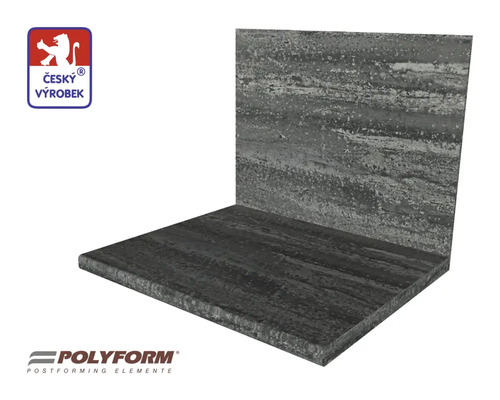 Kuchynská pracovná doska TRAVERTIN TMAVÝ 38 x 600 x 4100 mm Kuchynská pracovná doska so zadnou stenou