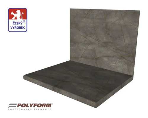 Kuchynská pracovná doska MRAMOR EXKLUSIVE 38 x 635 x 4100 mm Pracovná doska Polyform so zadnou stenou