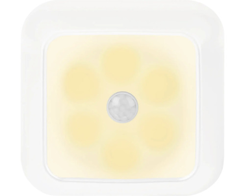 LED nástenné svietidlo QLink 1 W 25 lm 2700 K biele s pohybovým senzorom 2 ks