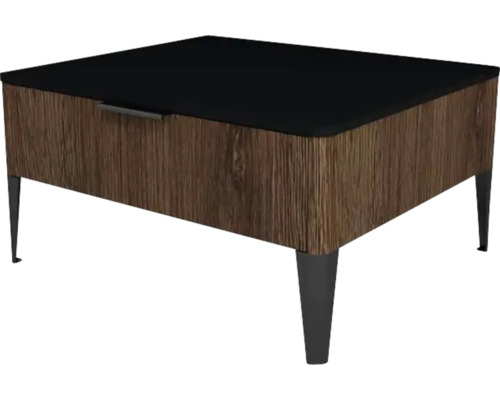 Kúpeľňová skrinka nízka Devo Lotos bronzová/čierna 60 x 31 x 53 cm LF-SZS1S60x31-F115 Konferenčný stolík s drevenou štruktúrou a úložným priestorom