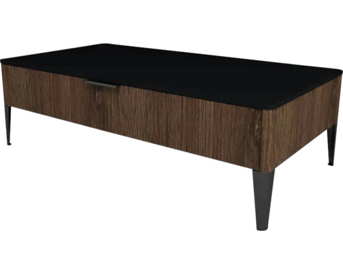 Kúpeľňová skrinka nízka Devo Lotos bronzová/čierna 100 x 31 x 53 cm LF-SZS1S100x31-F115 Konferenčný stolík s drevenou konštrukciou a úložným priestorom