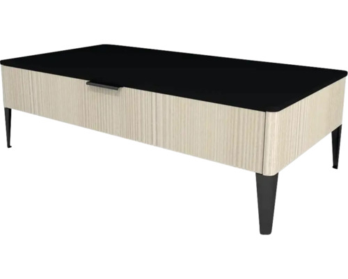 Kúpeľňová skrinka nízka Devo Lotos krémovo biela/čierna 100 x 31 x 53 cm LF-SZS1S100X31-F98 Moderný konferenčný stolík so zásuvkou, doskou a nohami