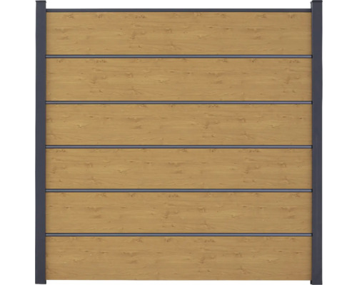 Drevený plot s kovovými prvkami do záhrady