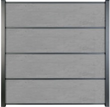 Betónový plot s hliníkovým rámom