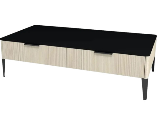 Kúpeľňová skrinka nízka Devo Lotos krémovo biela/čierna 110 x 31 x 53 cm LF-SZS2SN110x31-F98 Konferenčný stolík so zásuvkami a úložným priestorom