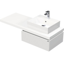 Kombinácia umývadla s umývadlom na dosku, umývadlovou doskou a spodnou skrinkou