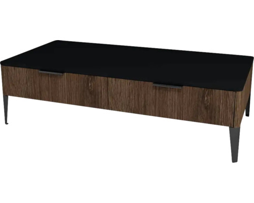 Kúpeľňová skrinka nízka Devo Lotos bronzová/čierna 120 x 31 x 53 cm LF-SZS2SN120x31-F115 Konferenčný stolík s drevenou štruktúrou a policou