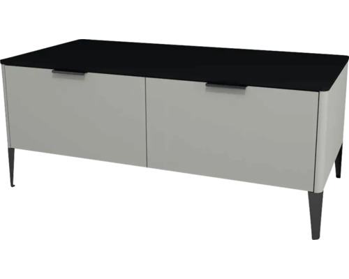 Kúpeľňová skrinka nízka Devo Lotos oceľovo sivá/čierna 110 x 46 x 53 cm LF-SZS2SW110x46-F105 Skrinka s dvomi dvierkami a nožičkami