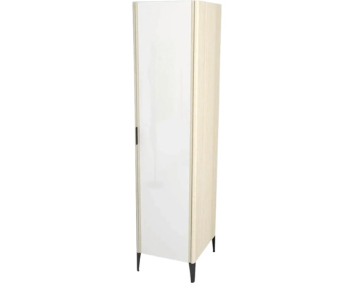 Kúpeľňová skrinka vysoká Devo Lotos pravá krémovo biela 45 x 190 x 53 cm LF-S1DSP45x190-F98 Úzka vysoká skrinka s jednými dverami a nožičkami