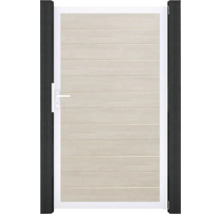 Drevená záhradná bránka s kovovým rámom