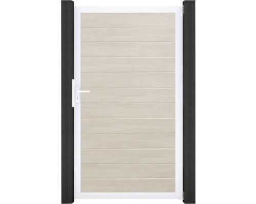 Drevená záhradná bránka s kovovým rámom