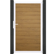 Záhradná bránka imitácia dreva s kovovým rámom